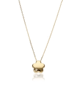 Gargantilla Oro 18k y diamante 0.015cts "Tamanar"
