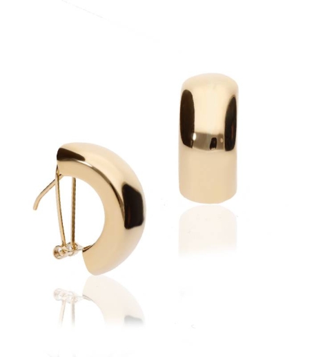 Pendientes "Cleo" Medio Aro Oro 18k.