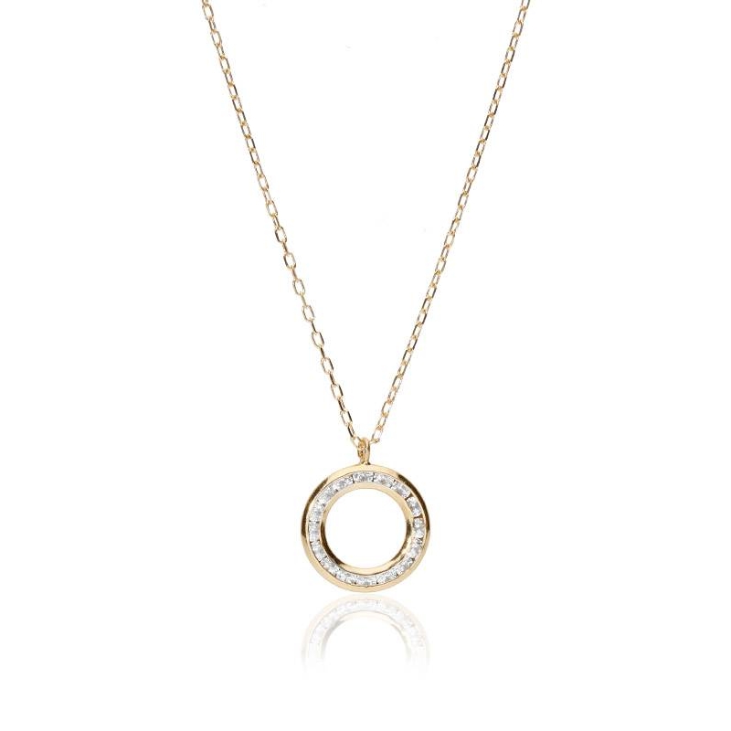 Gargantilla "Eclipse" oro 18k y circonitas