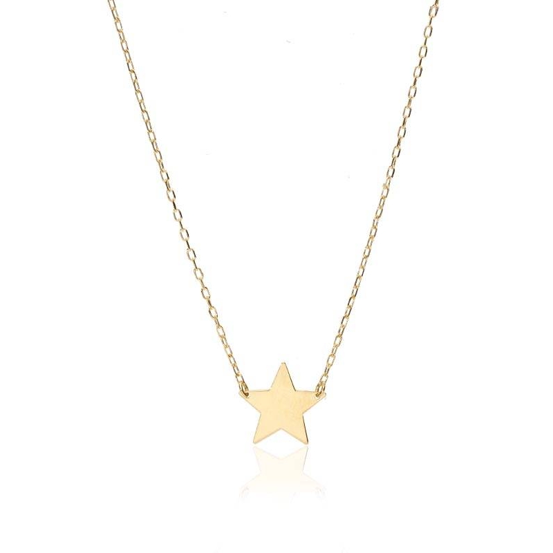 Gargantilla "Glossy Star" oro 18k