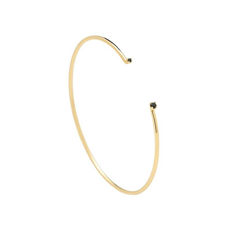 Pulsera Plata PDPAOLA "Balck Bloom Gold" PU01-063-U Pulsera Plata PDPAOLA "Balck Bloom Gold" PU01-063-U