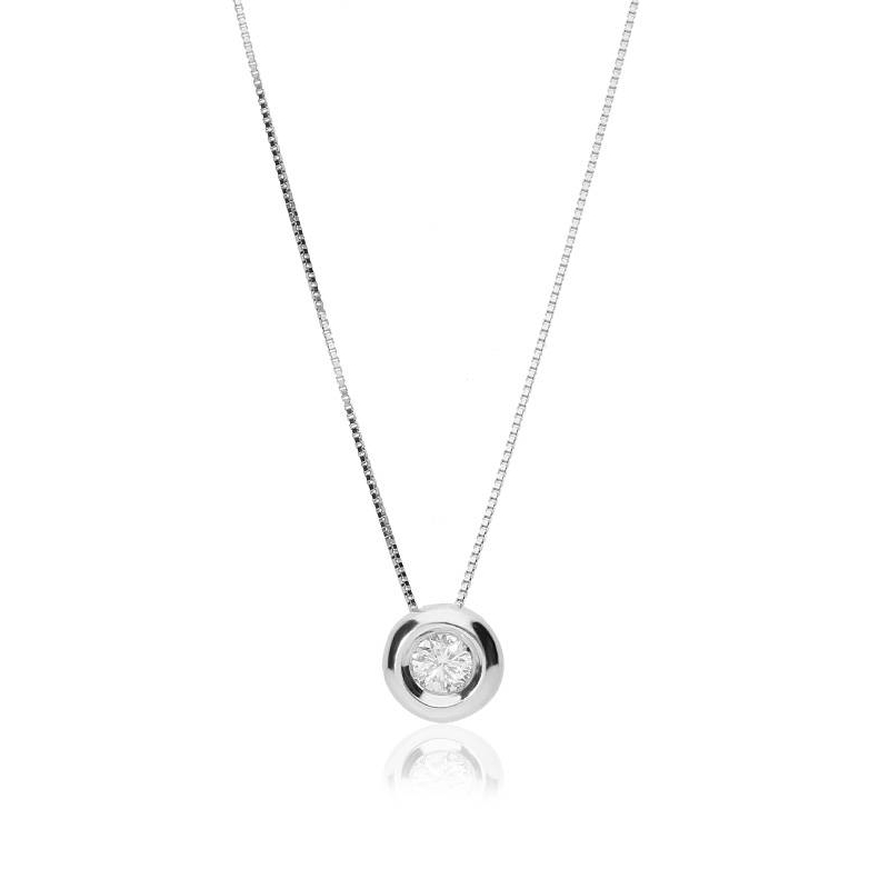 Gargantilla Oro 18k y diamante 0.16cts "Audrey"