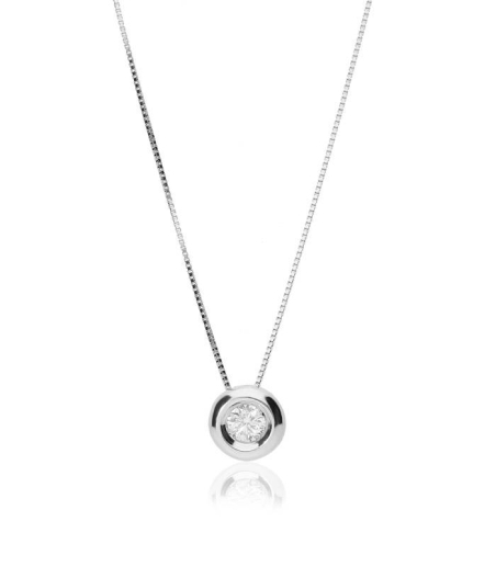Gargantilla Oro 18k y diamante 0.16cts "Audrey"