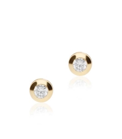 Pendientes Chatón "Girl Love" Oro 18k y circonita