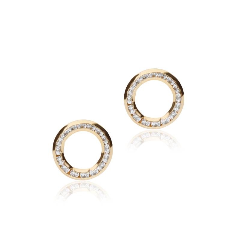 Pendientes "Lissa" Oro 18k  y circonitas