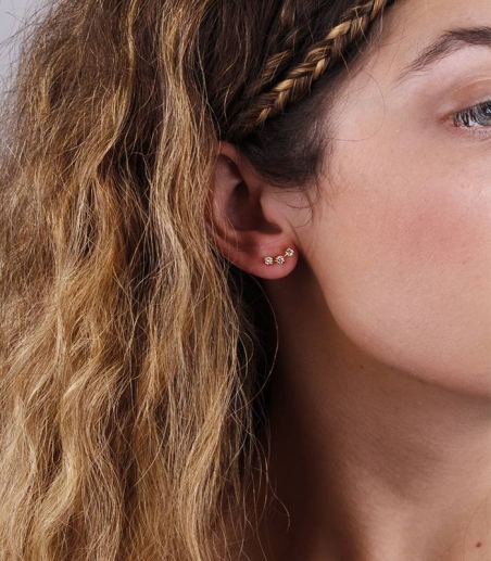 Pendientes oro 18k y circonitas "Chiara"