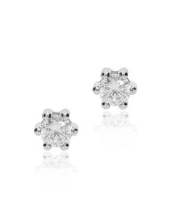 Pendientes "Isis" Oro Blanco 18k  y circonitas