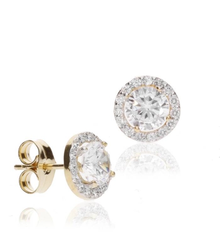 Pendientes "Moria" Oro 18k  y circonitas