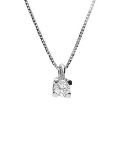 Gargantilla "Amanita XS" en Oro blanco 18k y Diamante