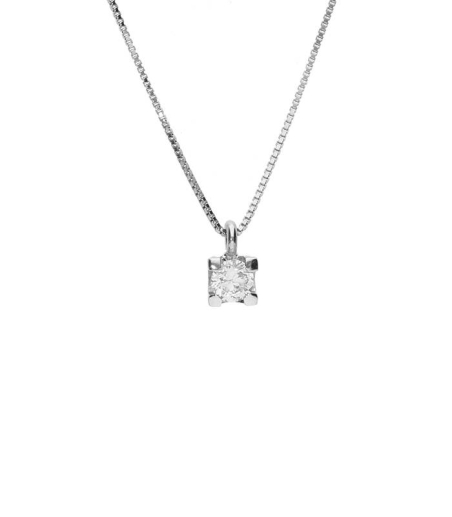 Gargantilla "Amanita S" en Oro blanco 18k y Diamantes