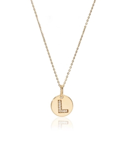 Gargantilla Oro 18k y diamantes 0.024cts "Bright L"