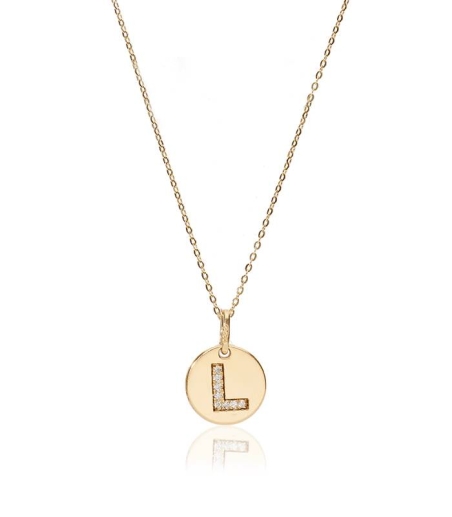 Gargantilla Oro 18k y diamantes 0.024cts "Bright L"