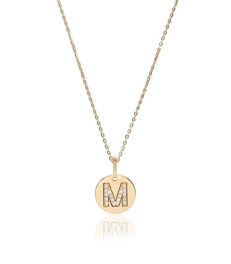 Gargantilla Oro 18k y diamantes 0.054cts "Bright M"