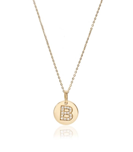 Gargantilla Oro 18k y diamantes 0.045cts "Bright B"