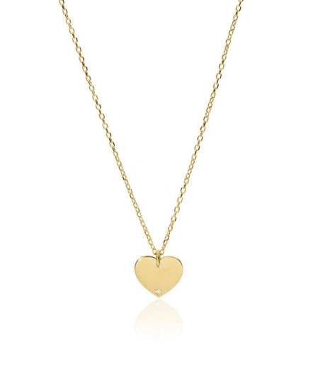 Gargantilla "Bright Cuore" en Oro 18k y Diamante