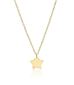 Gargantilla "Bright Star" en Oro 18k y Diamante