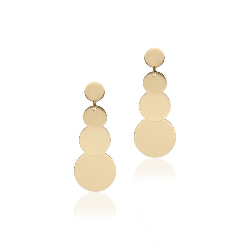 Pendientes "HoneyMoon" Oro 18k y circonitas