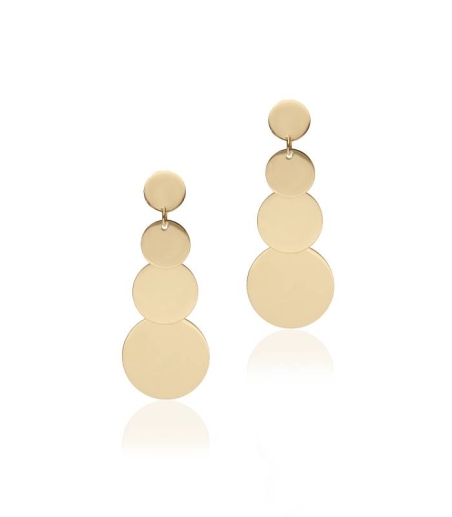 Pendientes "HoneyMoon" Oro 18k y circonitas