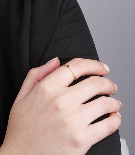 Anillo "Minimal Cross" Oro 18k