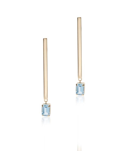 Pendientes "Enma Blue" Oro 18k y piedra azul