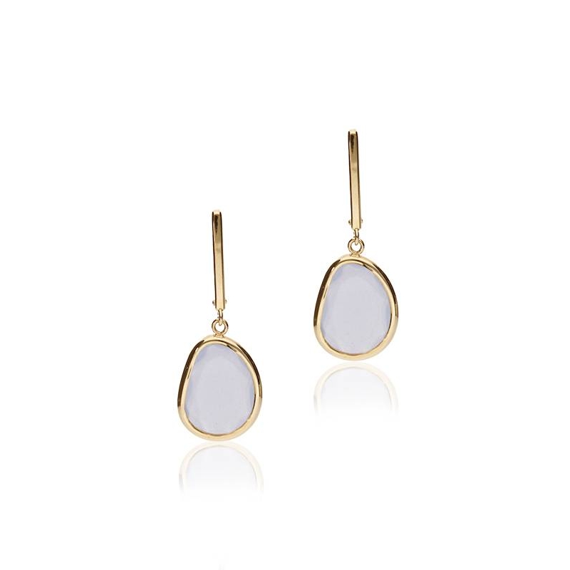 Pendientes "Isidora Azul" Oro 18k y piedra azul