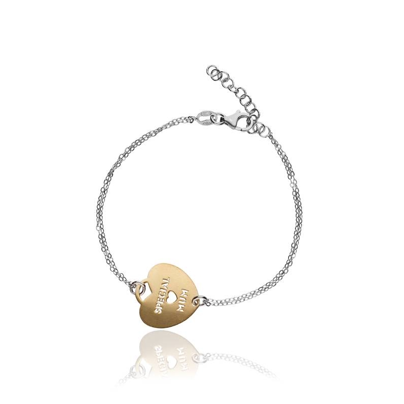 Pulsera "Special Mum" Plata de Ley y baño oro.