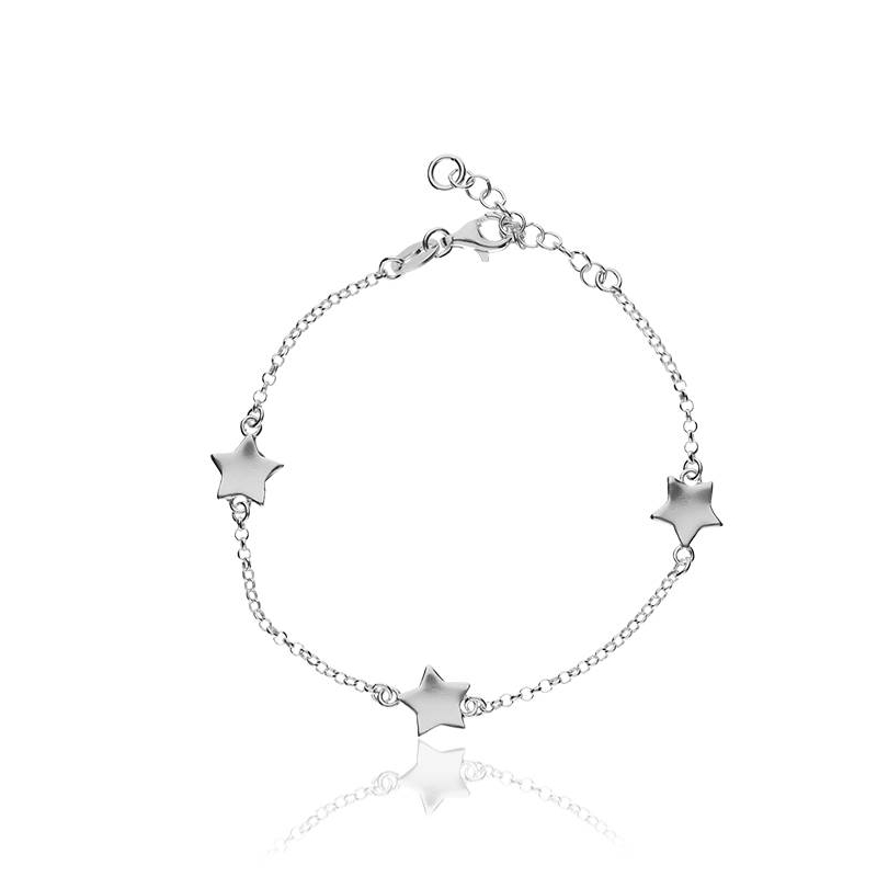 Pulsera "Tres Estrellas"  Plata de Ley.