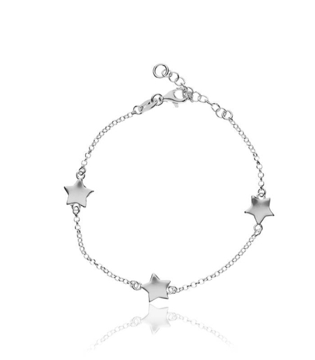 Pulsera "Tres Estrellas"  Plata de Ley.