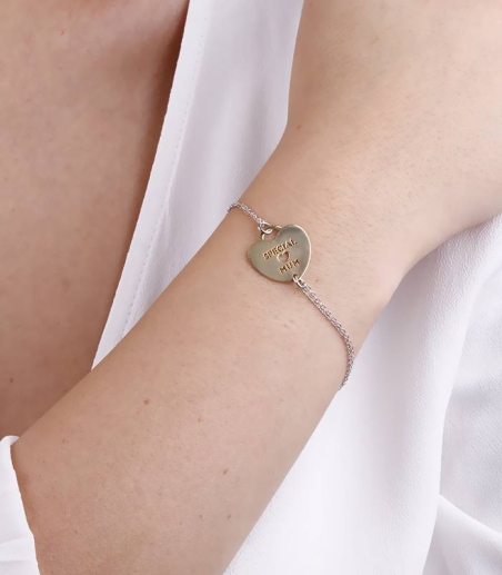 Pulsera "Special Mum" Plata de Ley y baño oro.