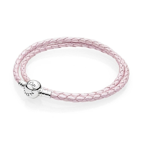 Pulsera Pandora Cuero Trenzado Doble 590745CMP