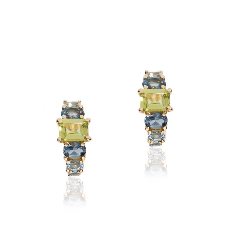 PENDIENTES "TOPAZ" PERIDOTO Y TOPACIOS