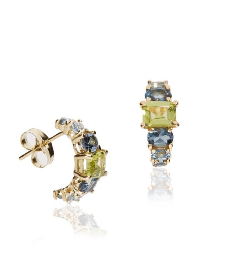 PENDIENTES "TOPAZ" PERIDOTO Y TOPACIOS