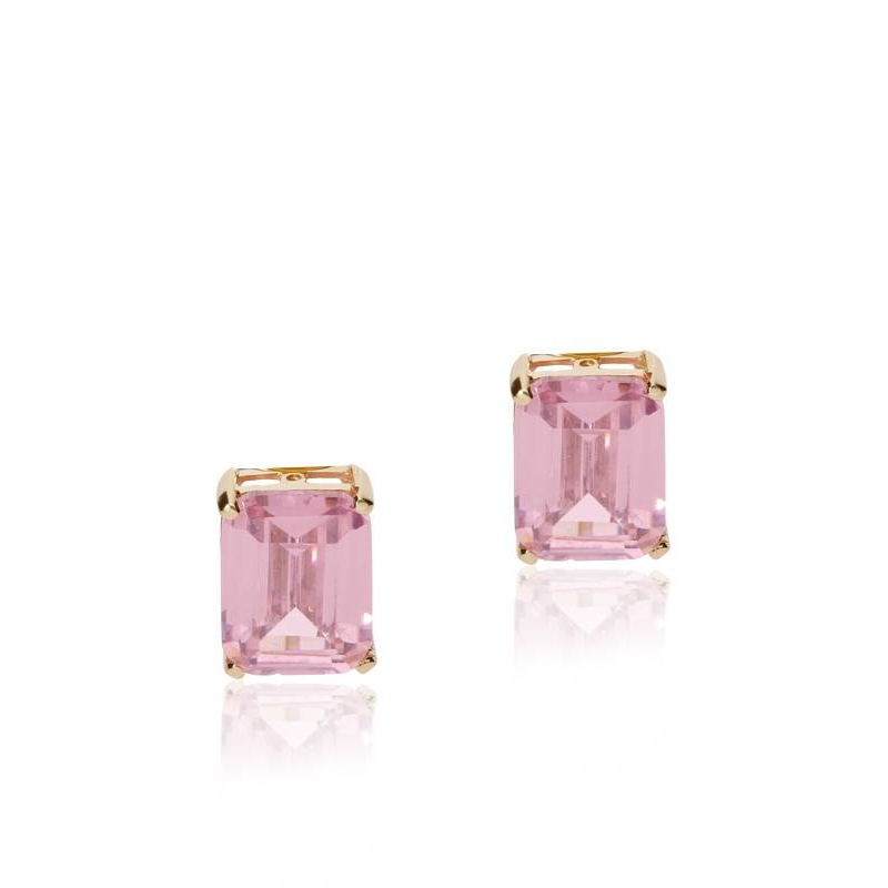 PENDIENTES "ANTONELLA" ROSA DE FRANCIA ORO 18K