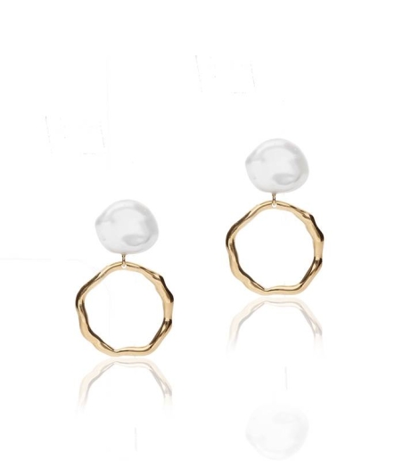Pendientes "Ofilia" Oro 18k y Perla Cultivada