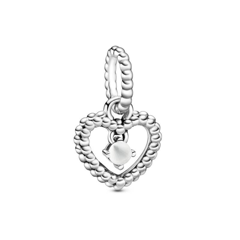 Charm colgante en plata de ley con esferas Blanco 798854C04