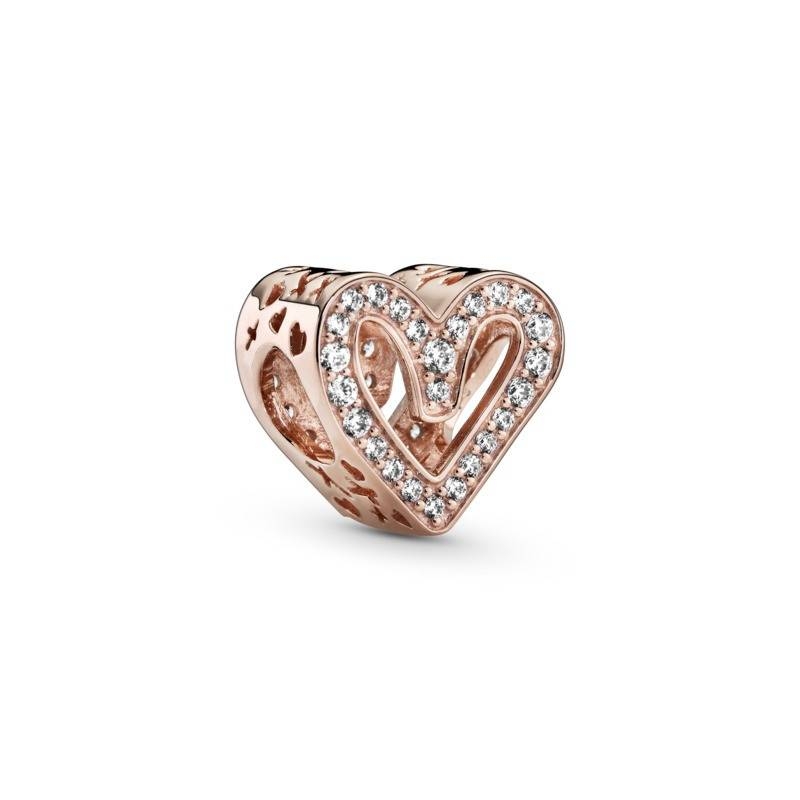 Charm en Pandora Rose en filigrana Corazón Brillante 788692C01