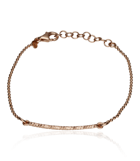 Pulsera "Ammie" de plata rosa semirígida