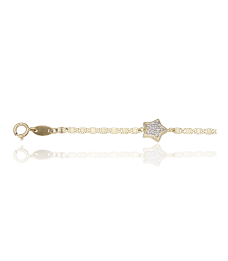 Pulsera "Estrellitas" Oro 18k. y circonitas