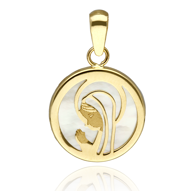 Medalla nácar Virgen Niña