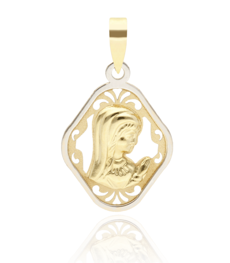 Medalla oro bicolor Virgen