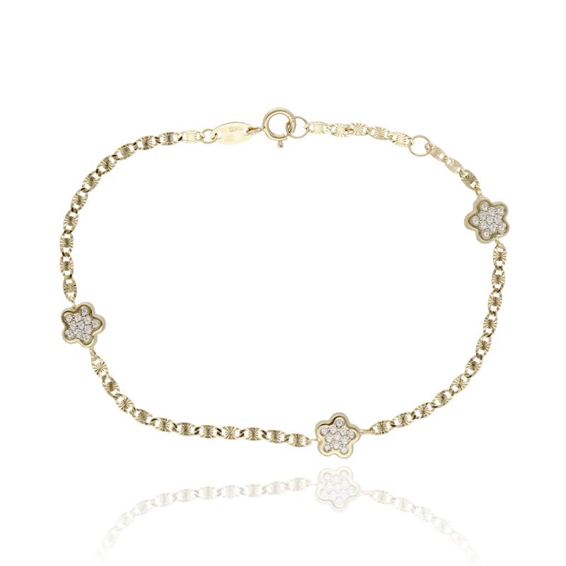 Pulsera "Camila" Oro 18k y circonitas