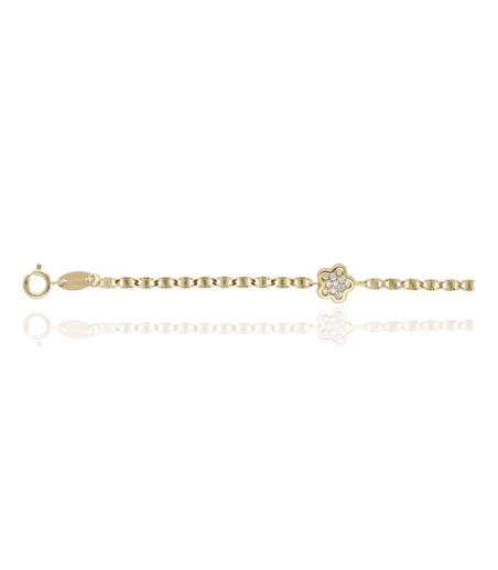 Pulsera "Camila" Oro 18k y circonitas