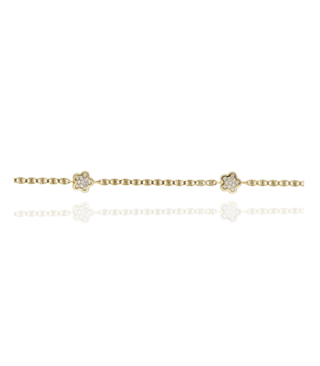 Pulsera "Camila" Oro 18k y circonitas