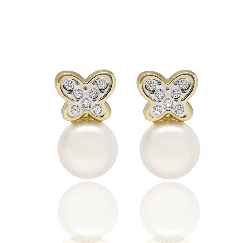 Pendientes oro mariposa