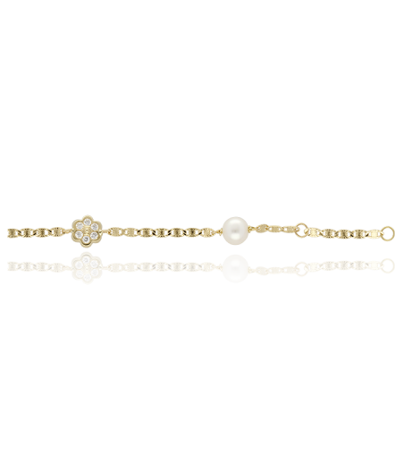Esclava "Magical" Perlas y Oro 18k 17cm
