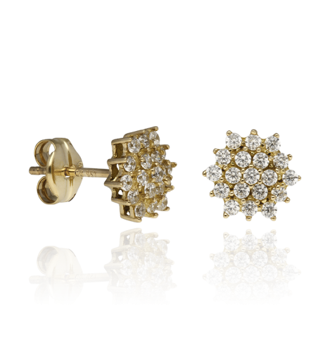 Pendientes "Rossetti" oro  18k y circonitas