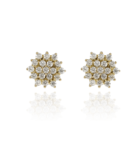 Pendientes "Rossetti" oro  18k y circonitas