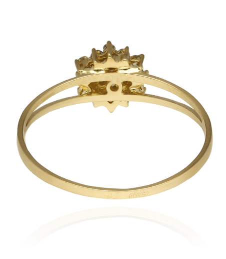 Anillo "Rossetti" de Oro 18k y circonita