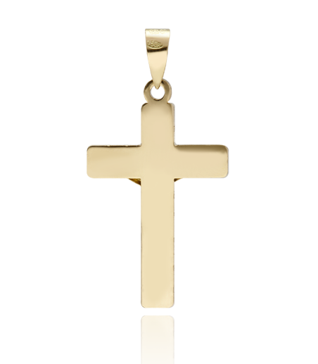Colgante Cruz Cristo de Oro Bicolor