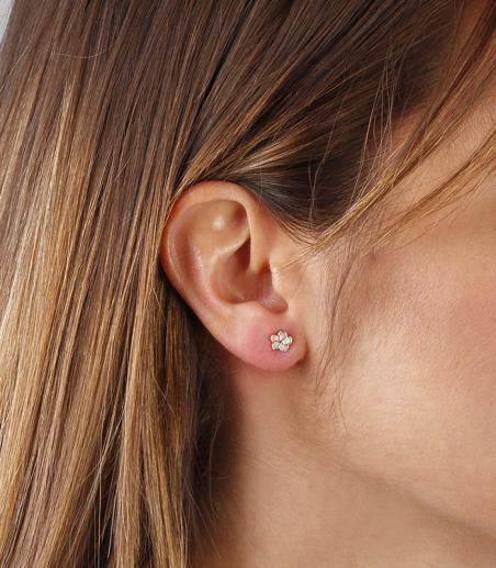 Pendientes Oro 18k y nácar "Margherite"